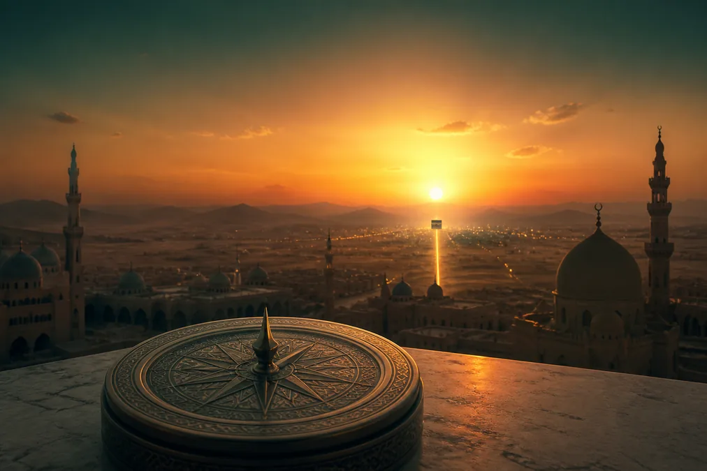 اتجاه القبلة نحو مكة المكرمة